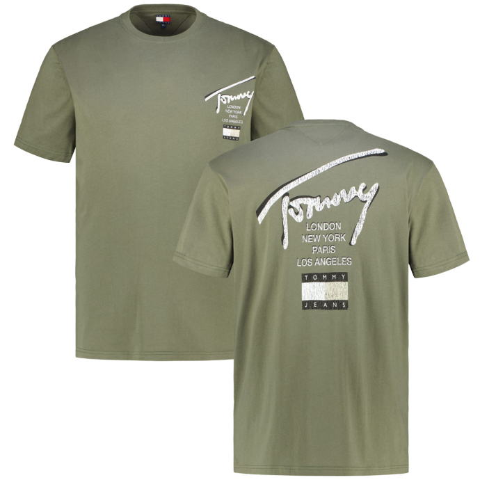 Tommy Jeans Plus Rundhalsshirt TJM REG TOMMY SIGN CITY TEE EXT in Großen Gr günstig online kaufen