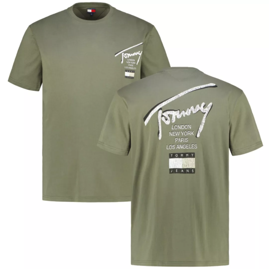 Tommy Jeans Plus Rundhalsshirt "TJM REG TOMMY SIGN CITY TEE EXT", in Großen günstig online kaufen