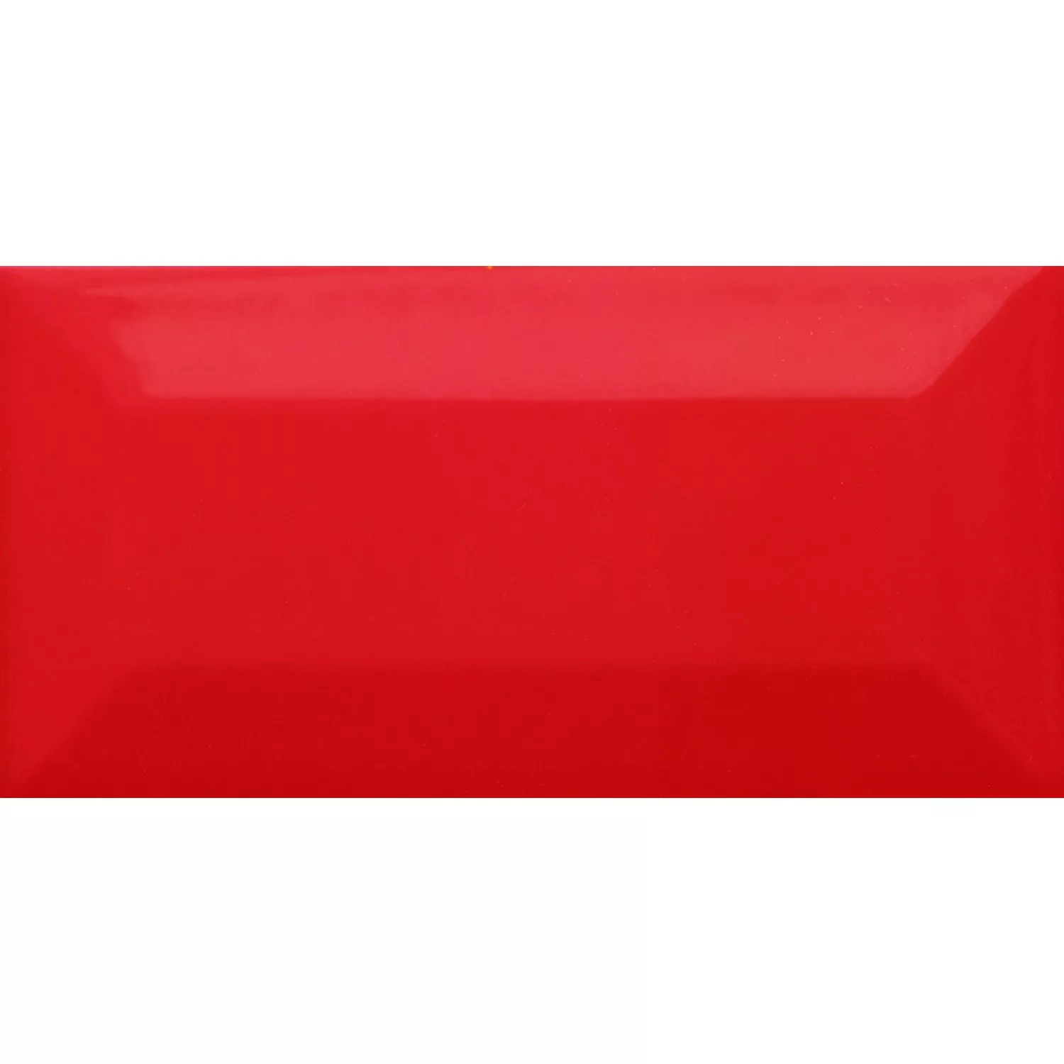 Wandfliese Metro Facette Rot Glasiert Glänzend 7,5 cm x 15 cm günstig online kaufen