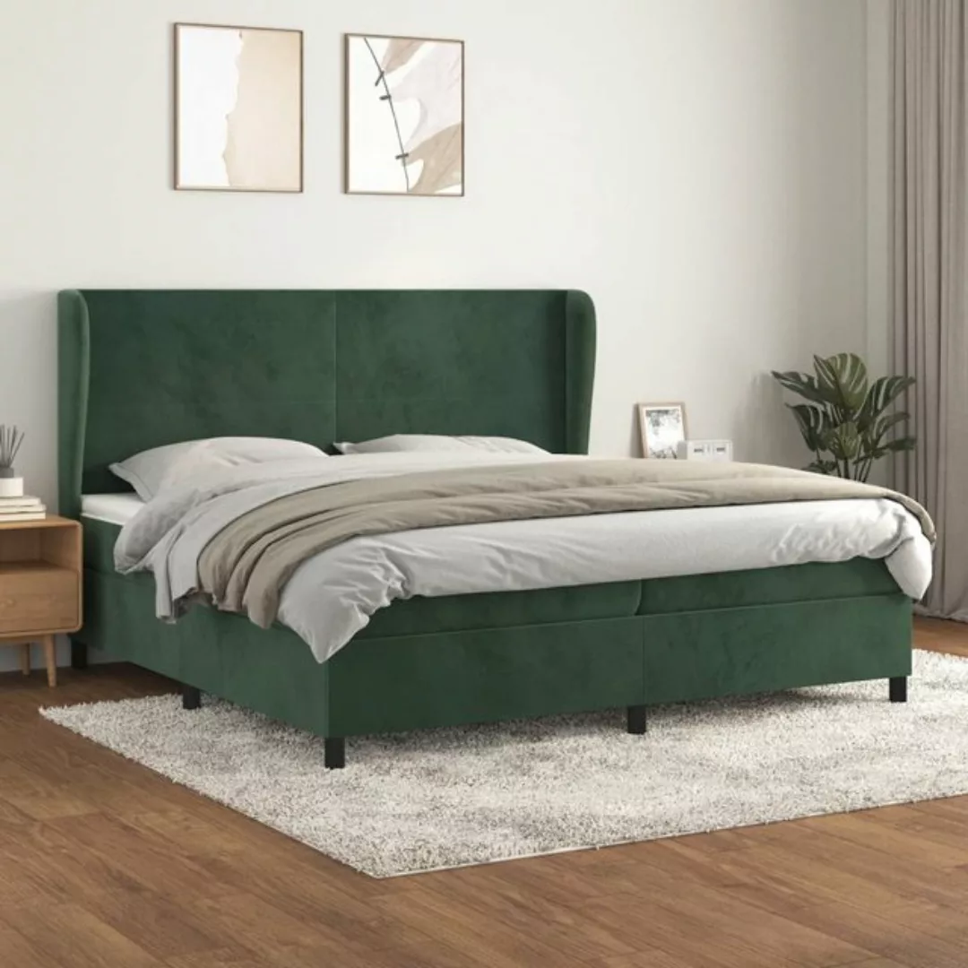 vidaXL Bettgestell Boxspringbett mit Matratze Rosa 200x200 cm Samt Bett Bet günstig online kaufen