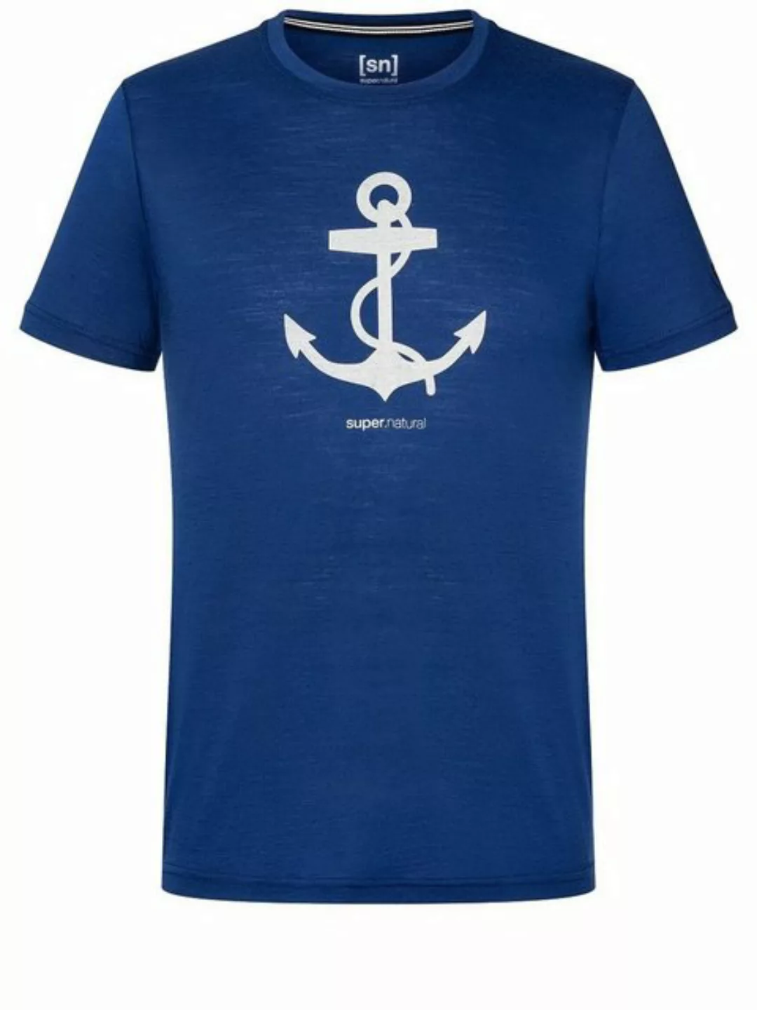 SUPER.NATURAL Print-Shirt Merino T-Shirt M ANCHOR TEE atmungsaktiver Merino günstig online kaufen