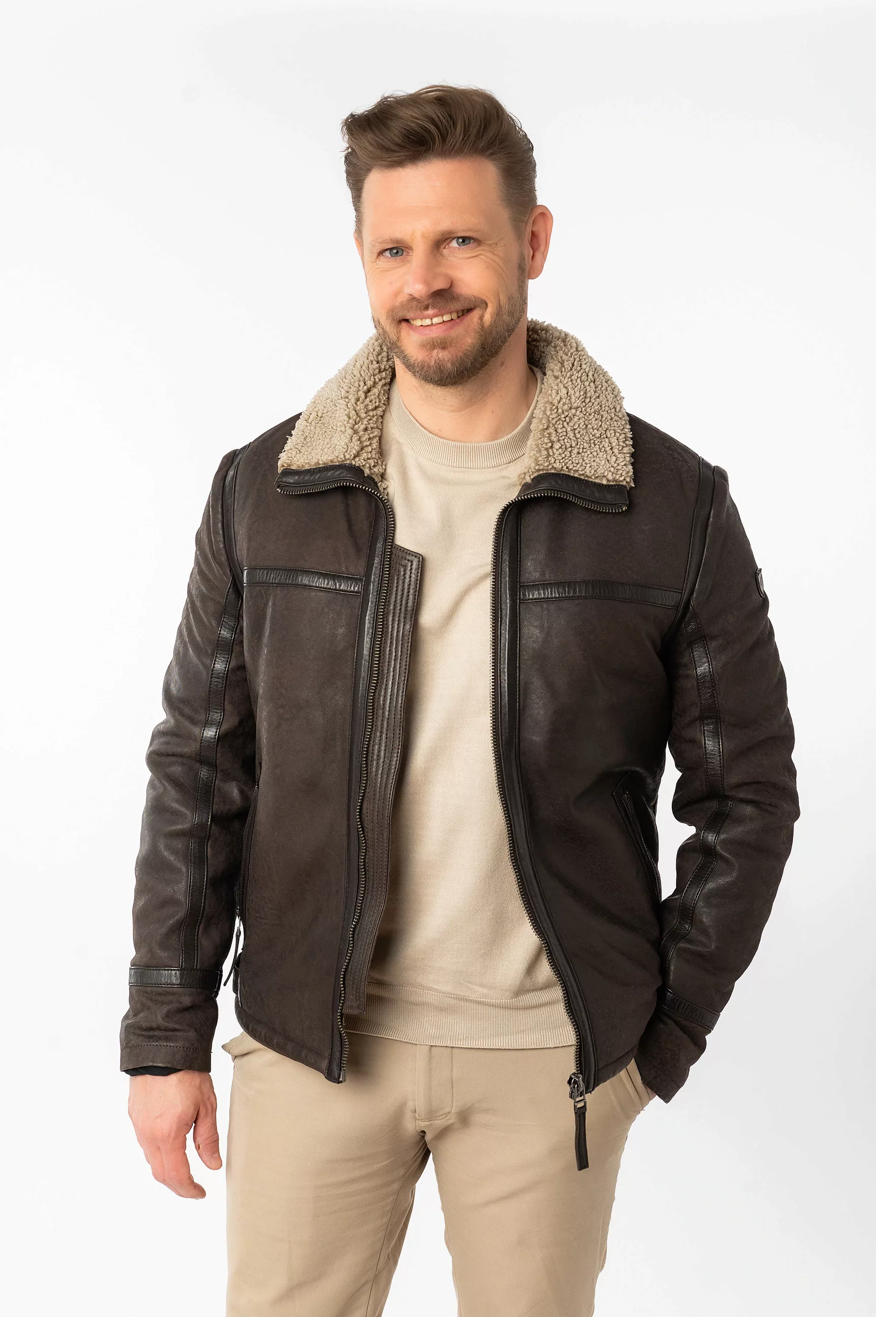 Mauritius Lederjacke "MMAlasko", mit Umlegekragen günstig online kaufen