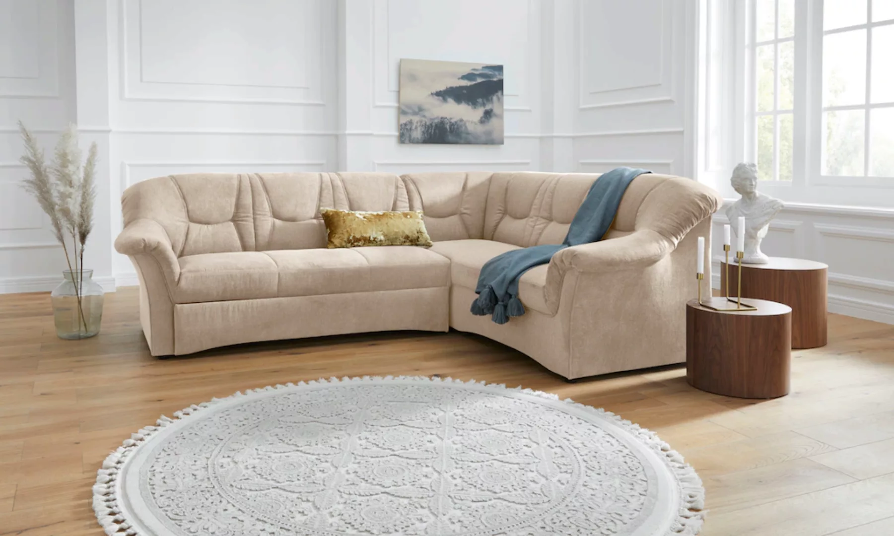 DOMO collection Ecksofa "Sarafina L-Form", wahlweise mit Bettfunktion, opti günstig online kaufen