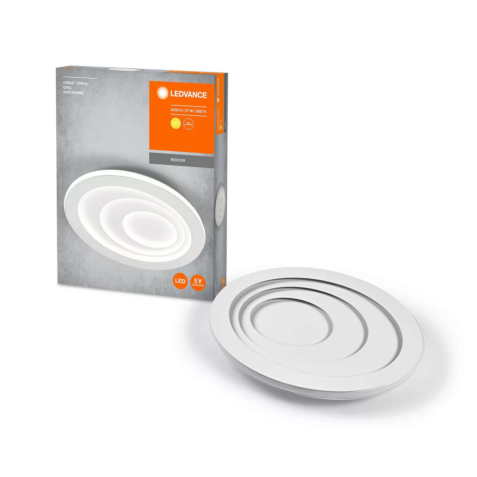 LEDVANCE Orbis Spiral Oval LED-Deckenlampe 49x39cm günstig online kaufen