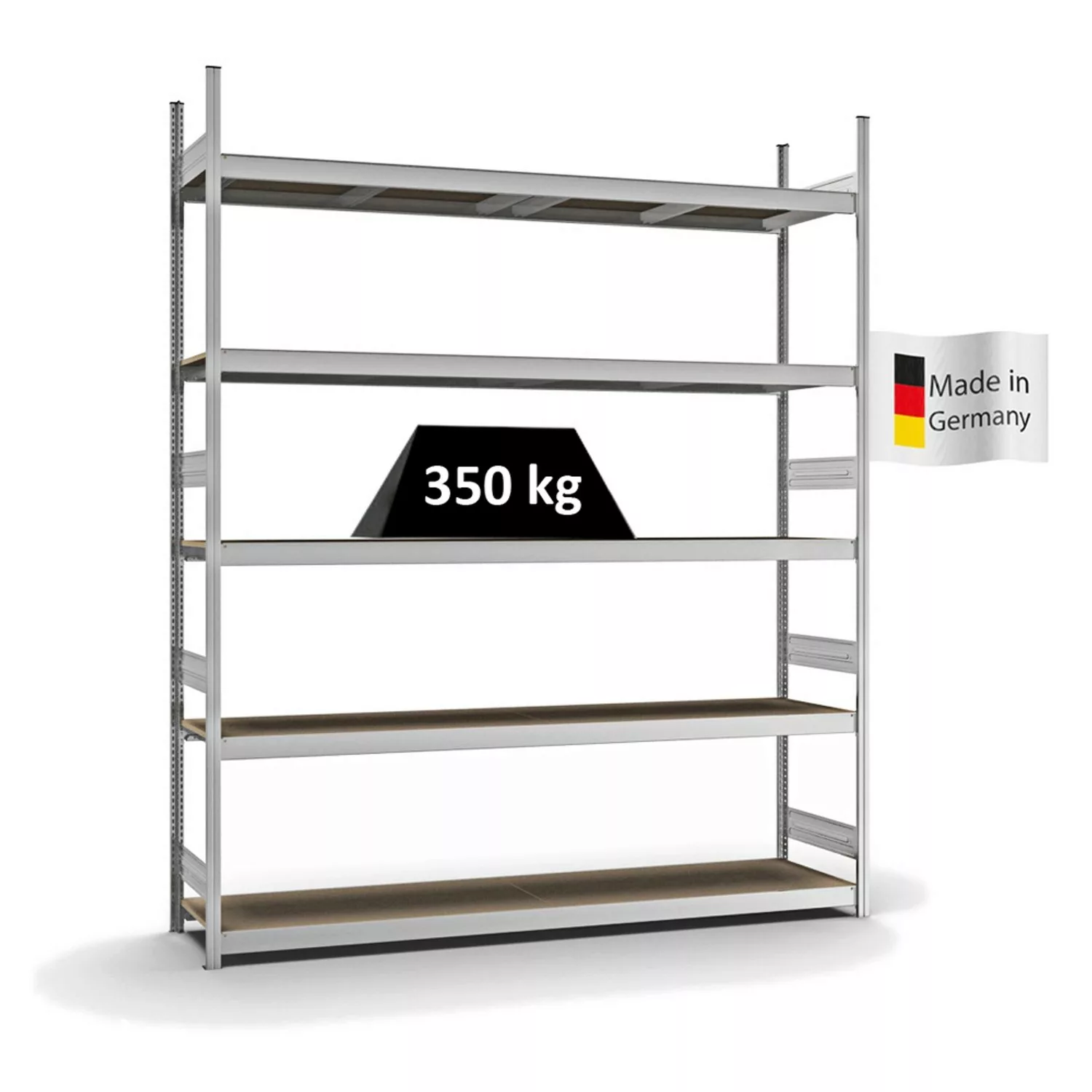 PROREGAL Weitspannregal Stecksystem T-Profil Grundregal HxBxT 300x250x50 cm günstig online kaufen