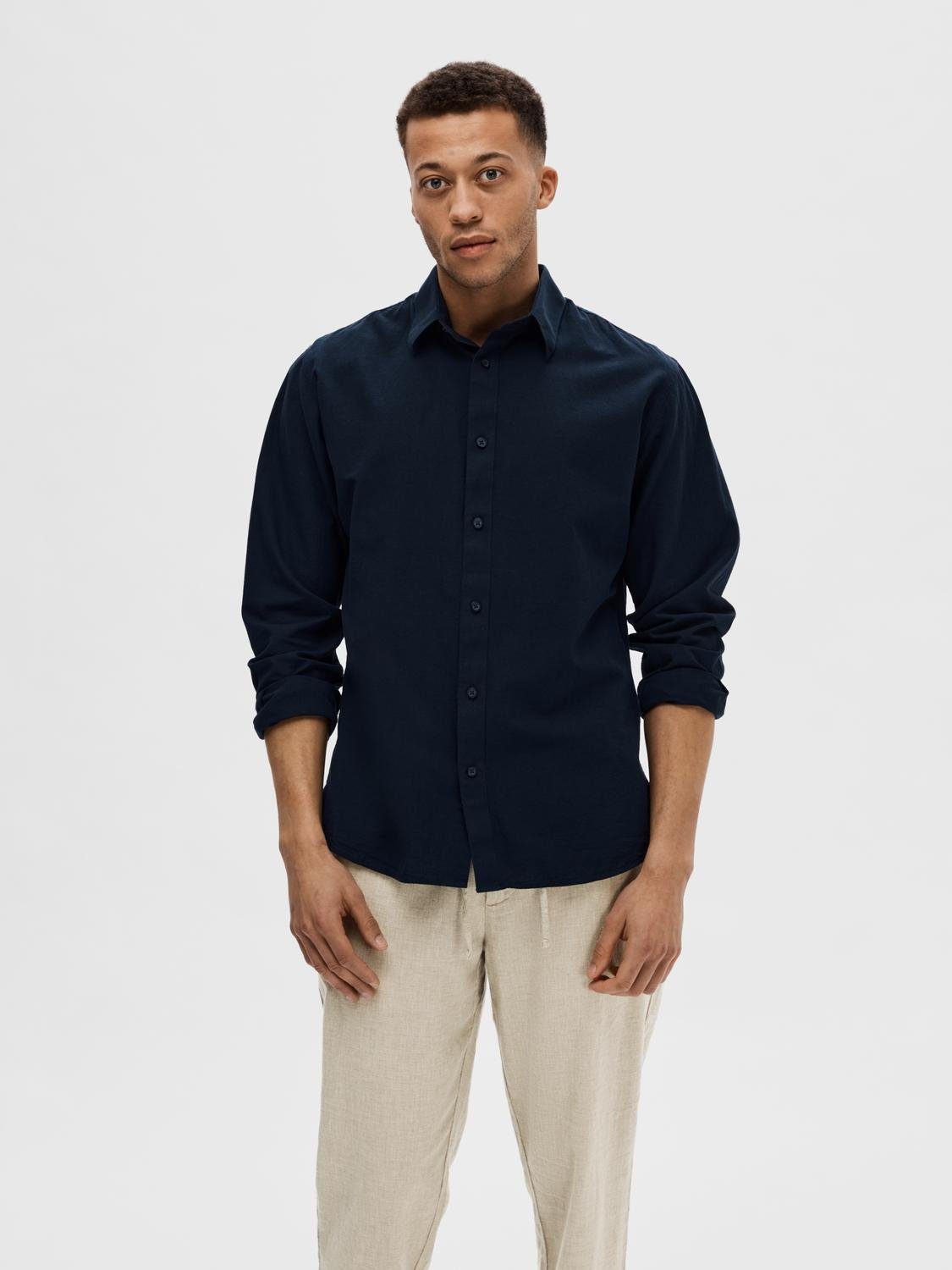 SELECTED HOMME Leinenhemd SLHSLIMNEW-LINEN SHIRT LS günstig online kaufen
