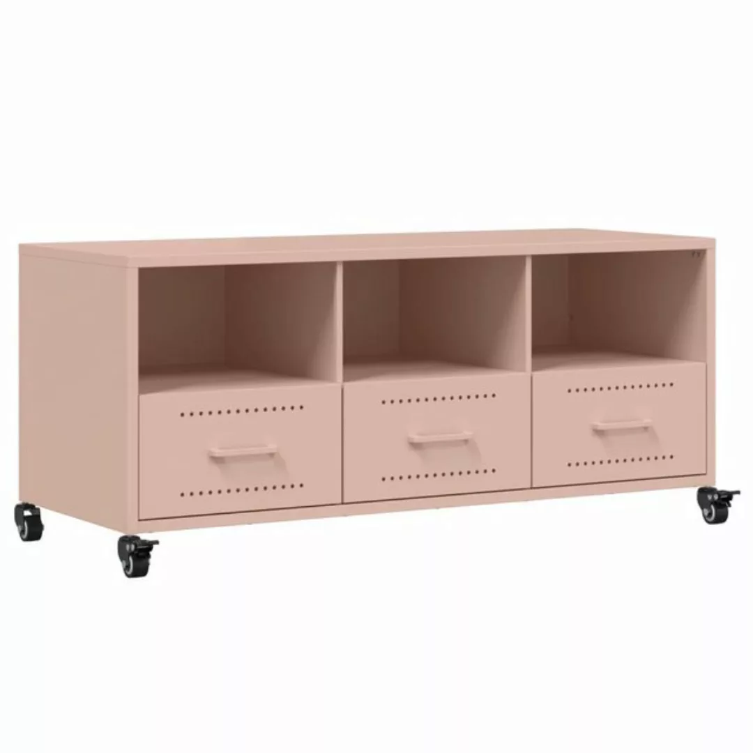 vidaXL TV-Schrank TV-Schrank Rosa 100,5x39x43,5 cm Kaltgewalzter Stahl (1-S günstig online kaufen