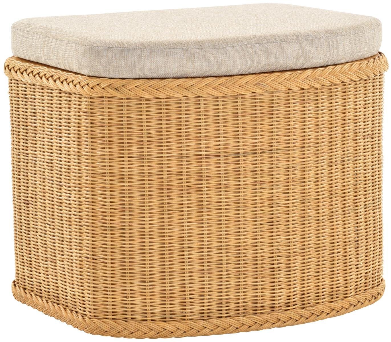Krines Home Wäschetruhe Wäschekorb bauchig Sitz günstig online kaufen