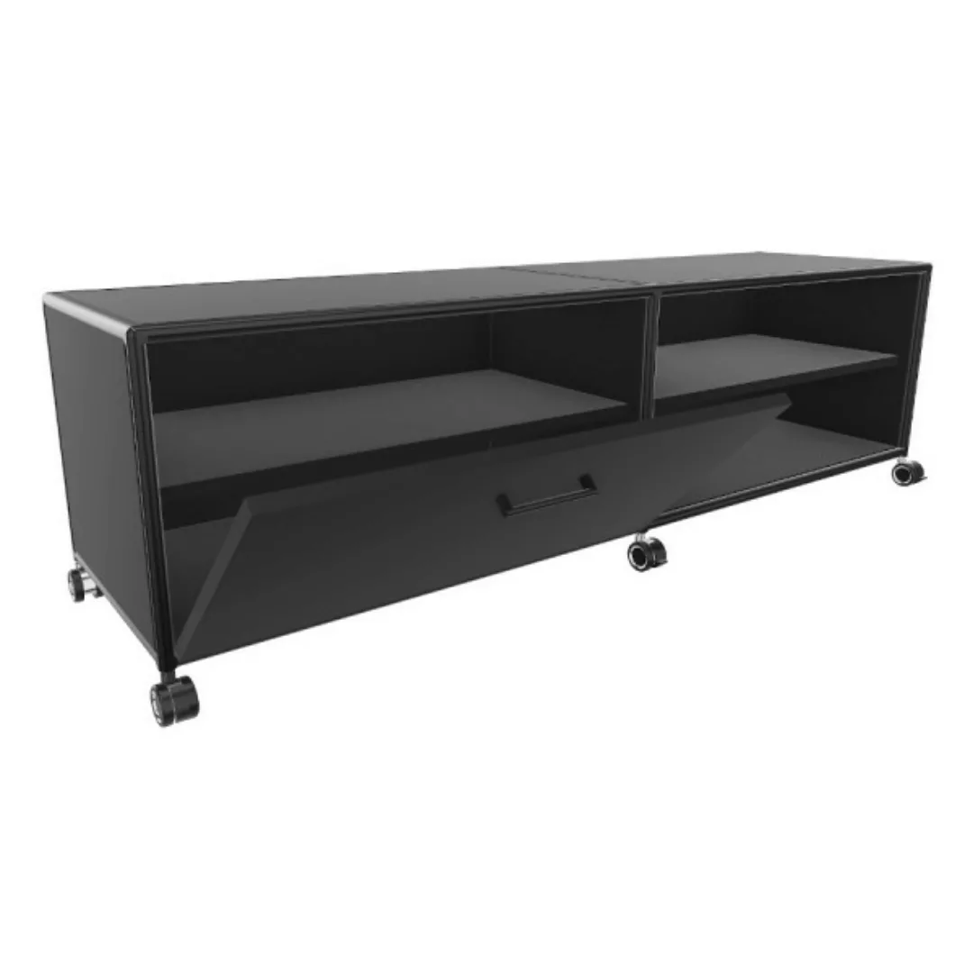 BOSSE TV-Board Black Edition Höhe 1 OH Breite 160 cm mit 1 Klappe und 1 off günstig online kaufen