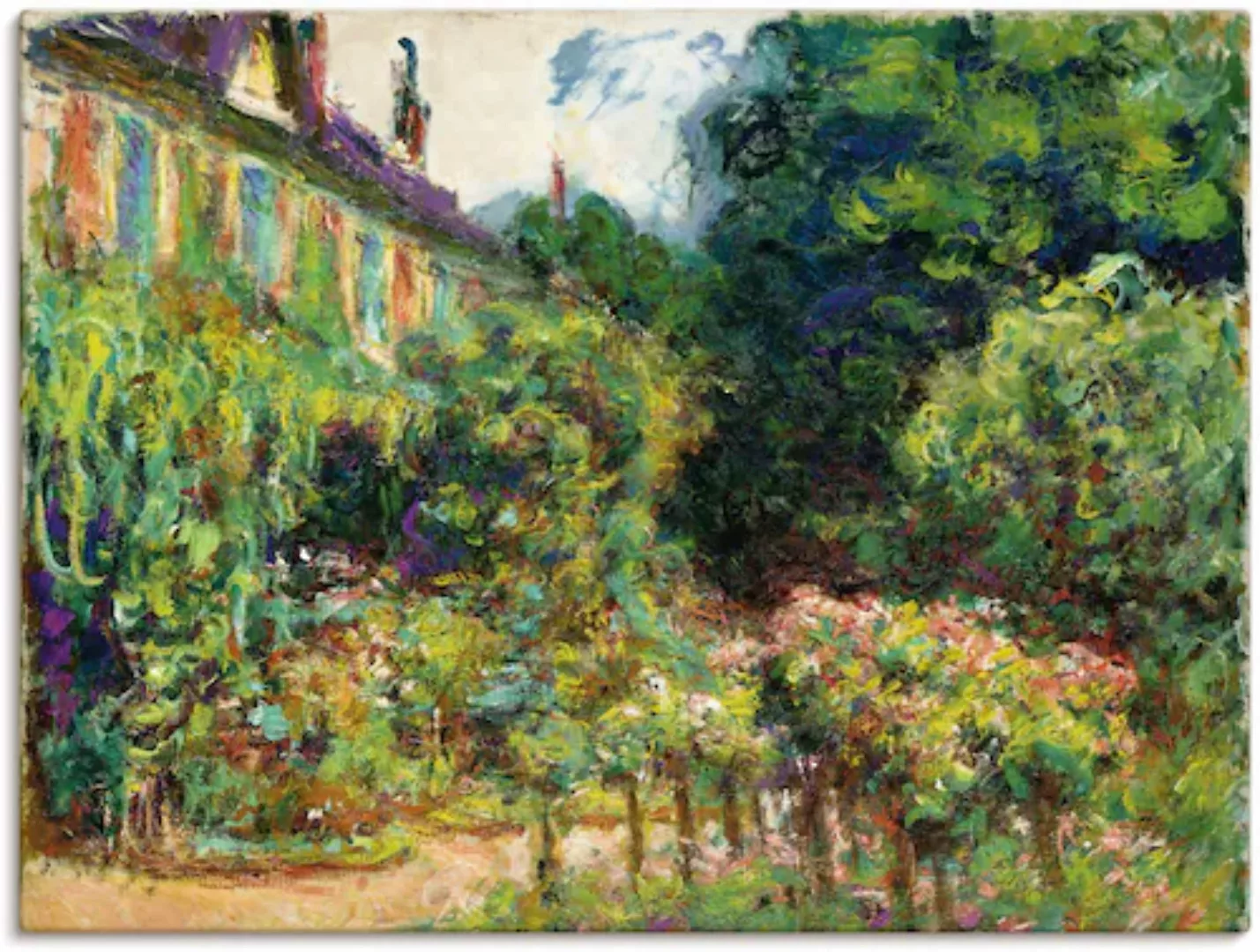 Artland Leinwandbild "Das Haus des Künstlers in Giverny. 1913", Garten, (1 günstig online kaufen