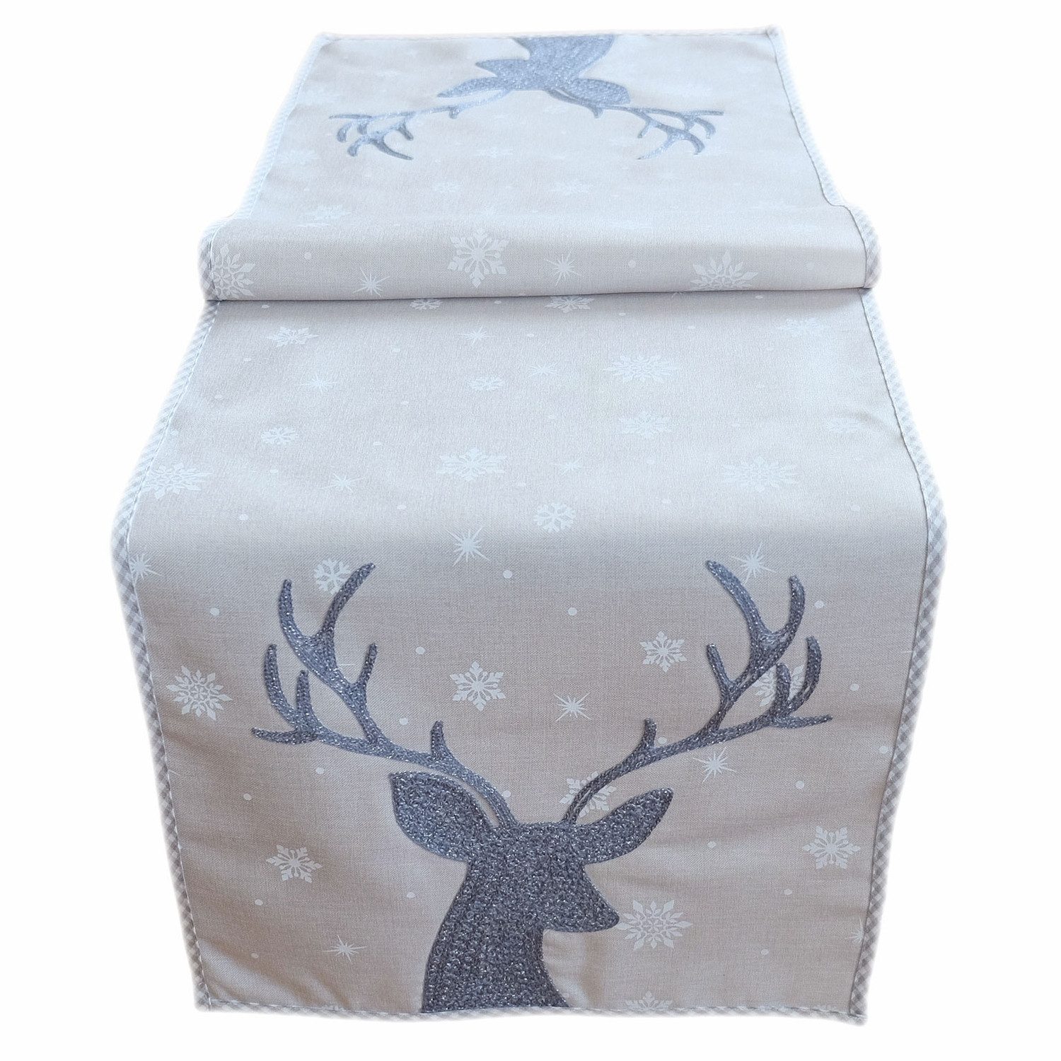 texpot Tischdecke Tischläufer Stickerei Hirsch Winter günstig online kaufen