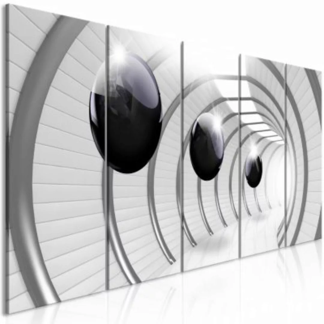 artgeist Wandbild Space Tunnel (5 Parts) Narrow schwarz/weiß Gr. 200 x 80 günstig online kaufen