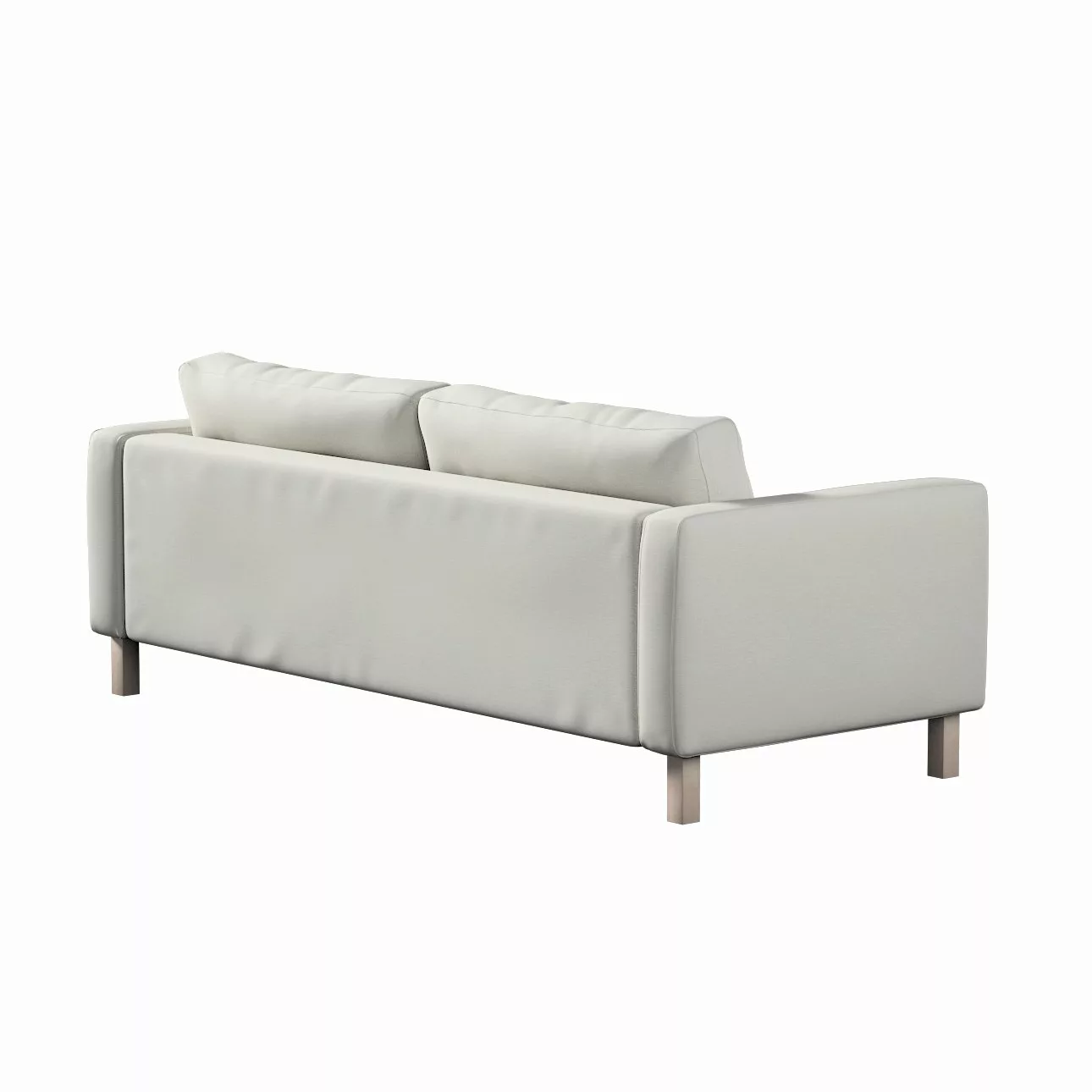 Bezug für Karlstad 3-Sitzer Sofa nicht ausklappbar, kurz, mittelgrau, Bezug günstig online kaufen