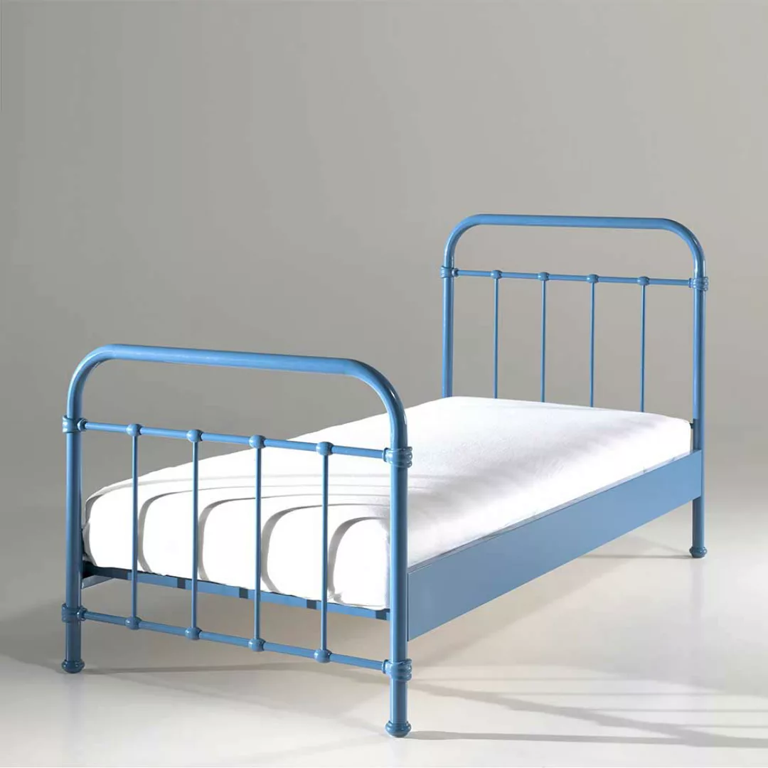 Kinderbett in Blau Metall günstig online kaufen