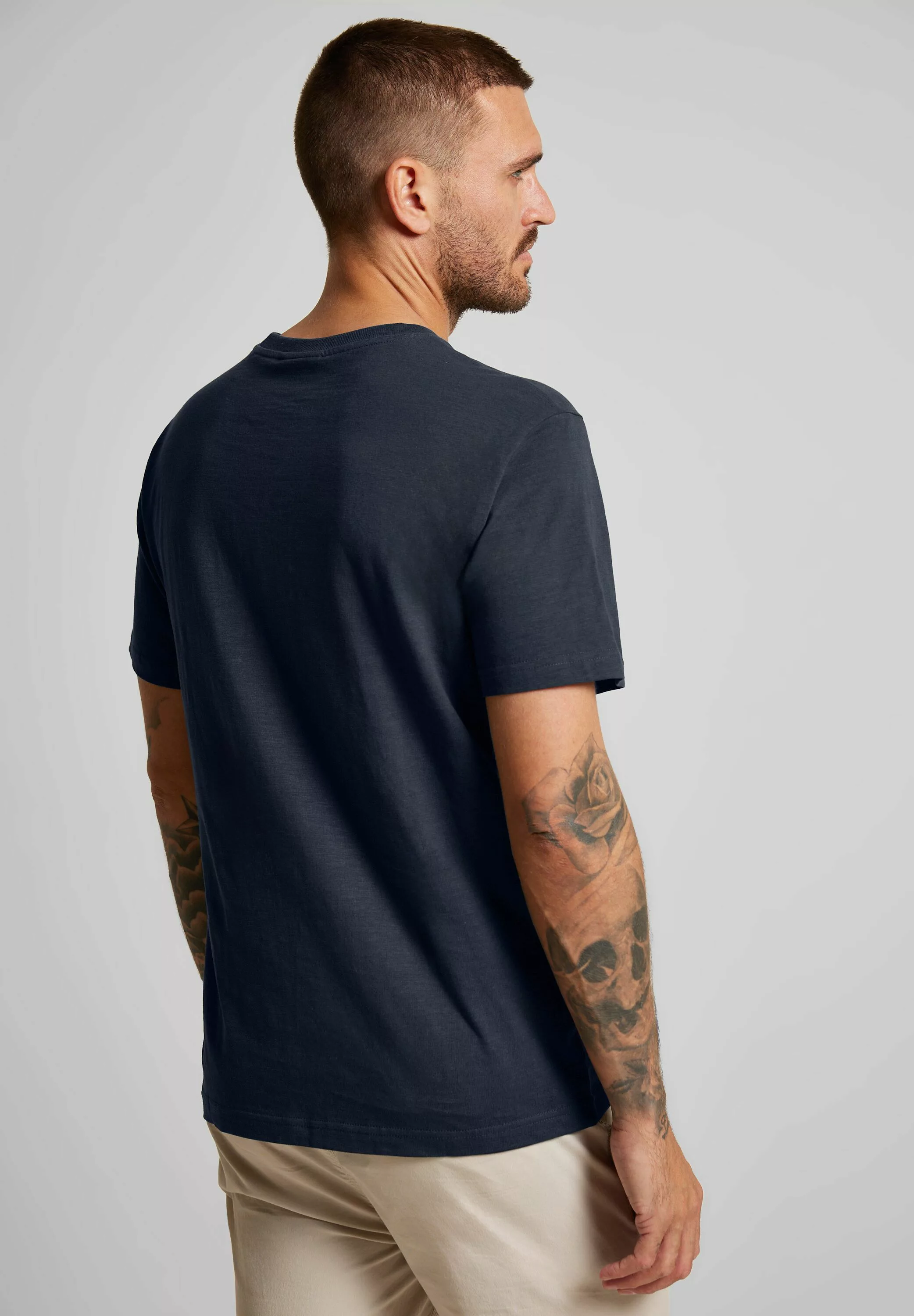 STREET ONE MEN T-Shirt mit Flammgarn günstig online kaufen