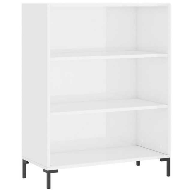 vidaXL Bücherregal Bücherregal Hochglanz-Weiß 69,5x32,5x90 cm Holzwerkstoff günstig online kaufen