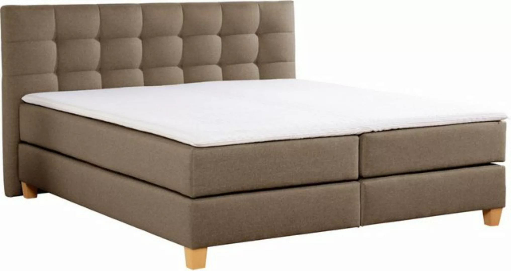 Home affaire Boxspringbett Moulay, inkl. Topper, in Überlänge 220 cm, 3 Här günstig online kaufen