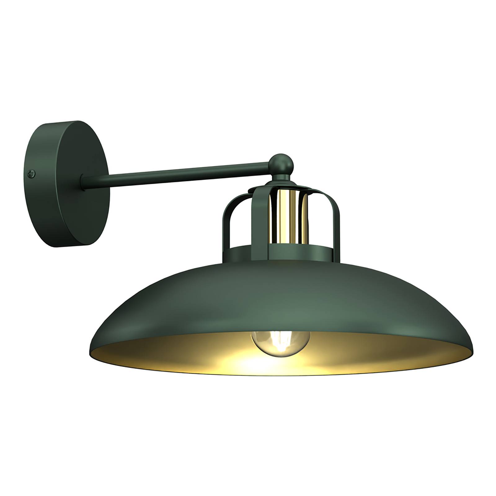 Wandlampe Felix, grün/gold günstig online kaufen