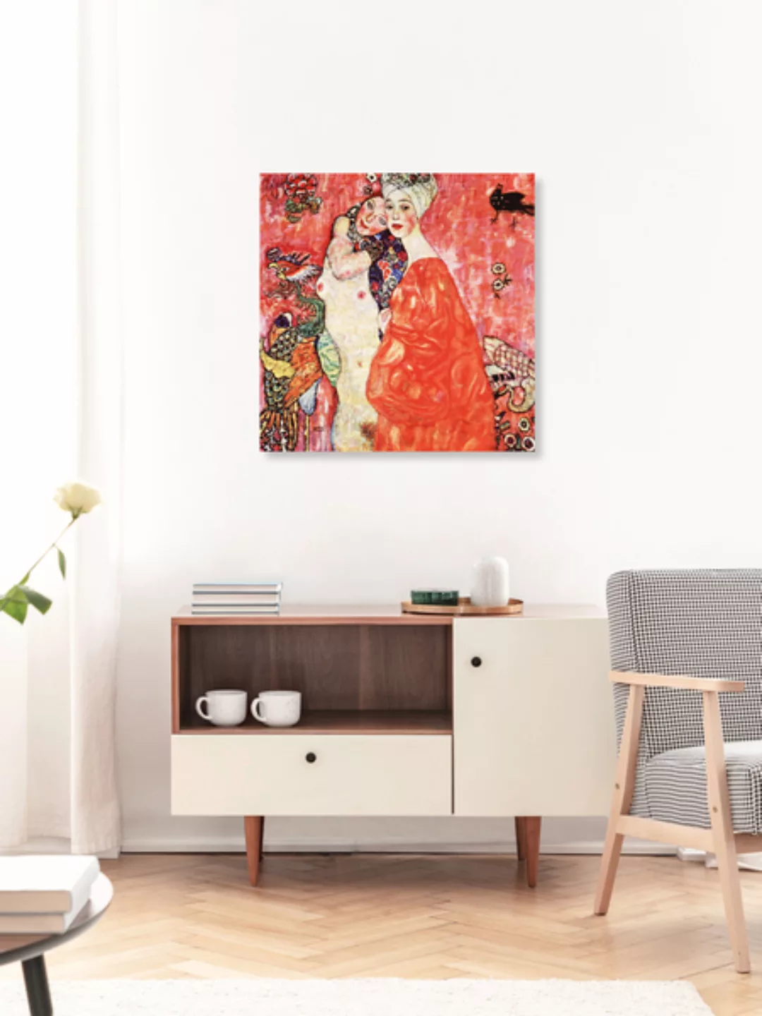 Poster / Leinwandbild - Gustav Klimt: Die Freundinnen günstig online kaufen