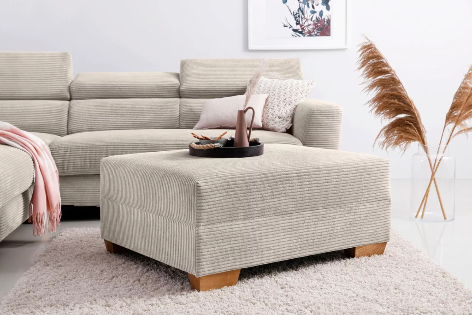 Home affaire Hocker "DuraSpring", Mit DuraSpring-Taschenfederkern, bis 140 günstig online kaufen