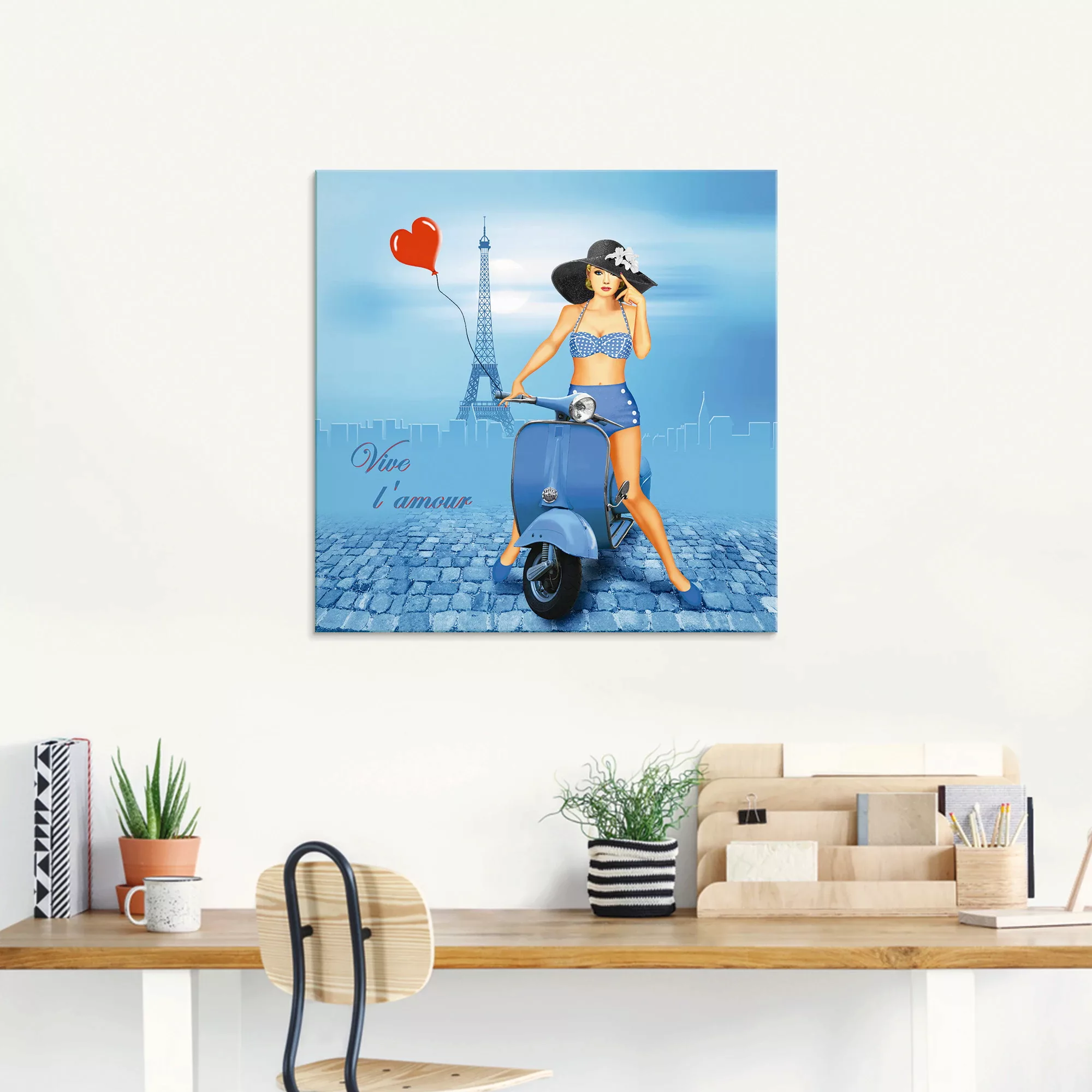 Artland Glasbild »Es lebe die Liebe«, Frau, (1 St.), in verschiedenen Größe günstig online kaufen