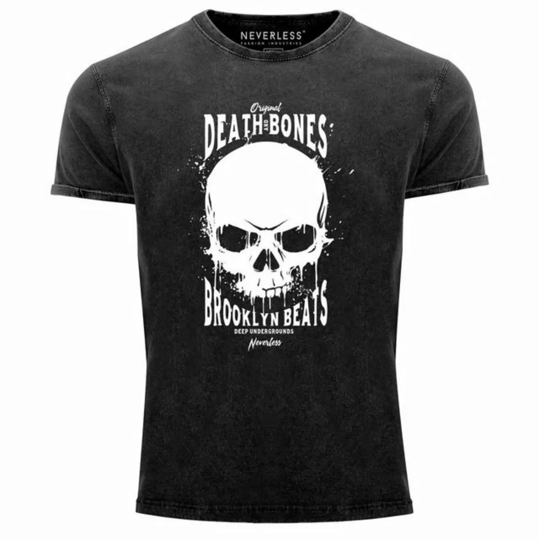 Neverless Print-Shirt Neverless® Herren T-Shirt Vintage Shirt Printshirt Sk günstig online kaufen