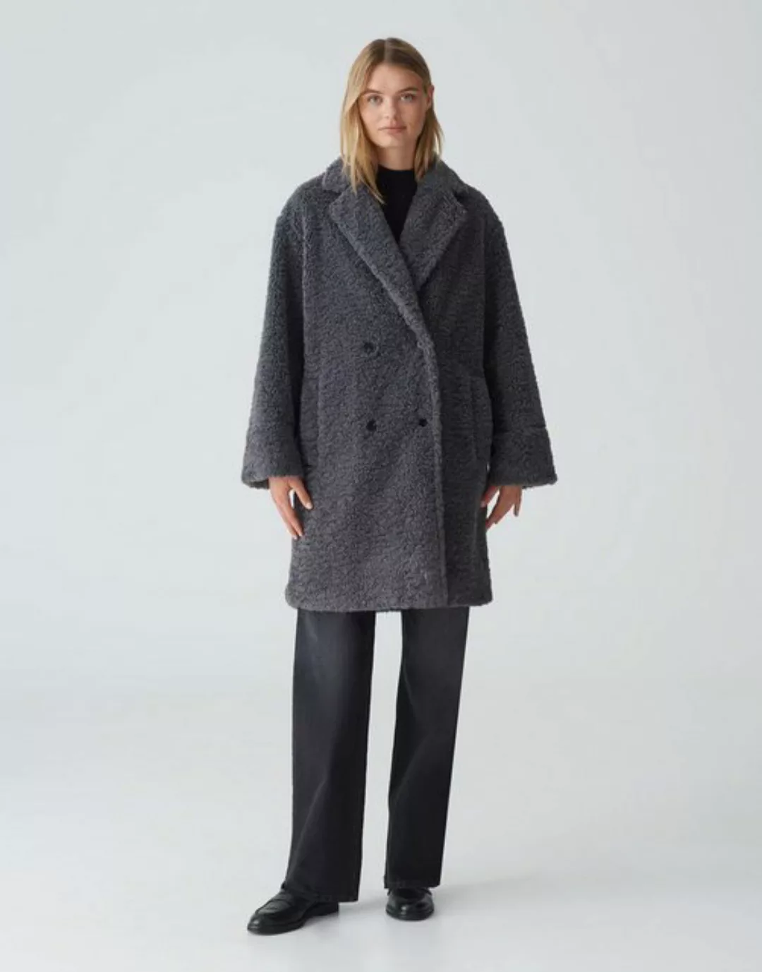 OPUS Langmantel Teddymantel HONISE Loose im Oversize Look günstig online kaufen