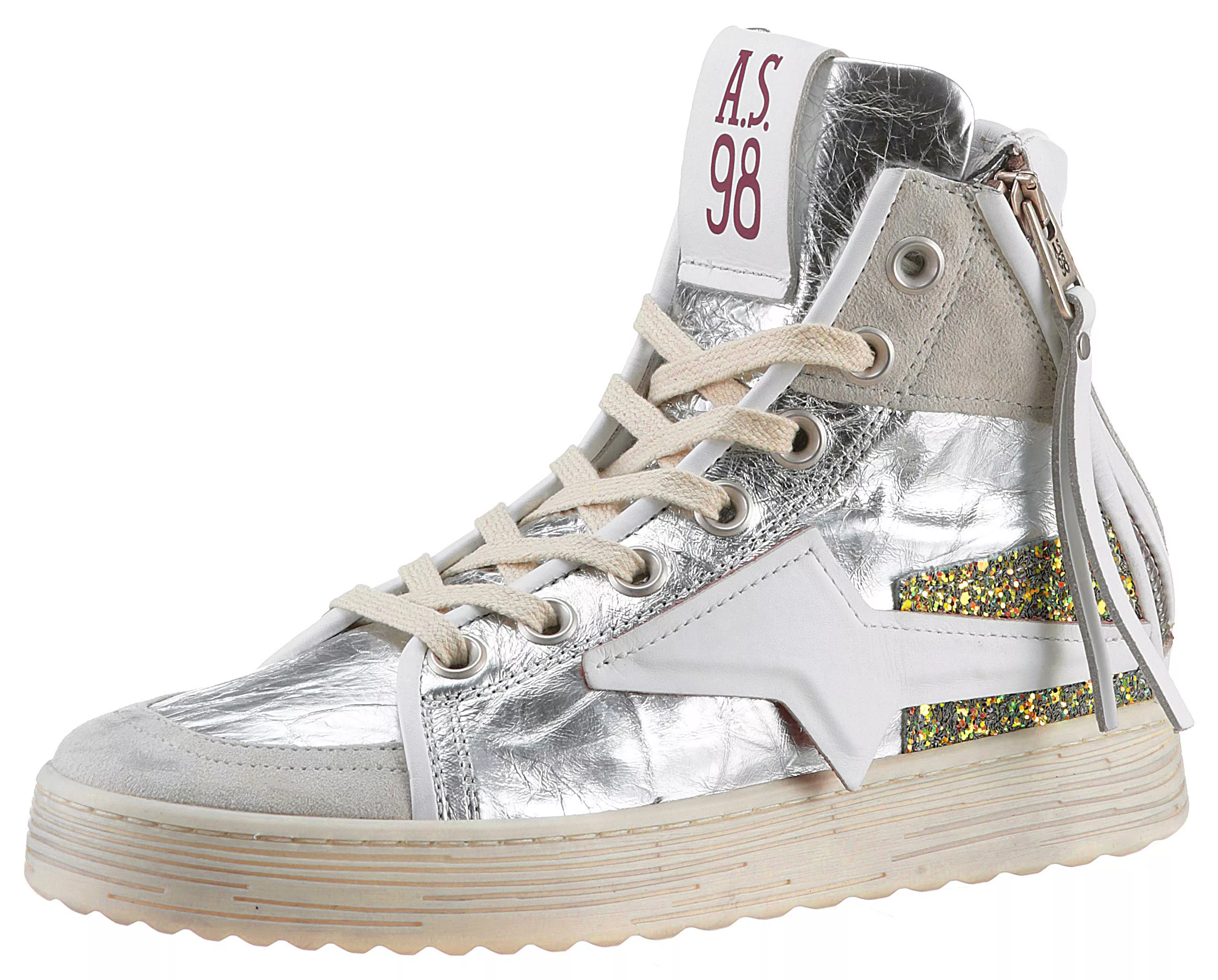 A.S.98 Sneaker "Combi 3 Ice", Plateau, High Top-Sneaker, Schnürschuh, seitl günstig online kaufen