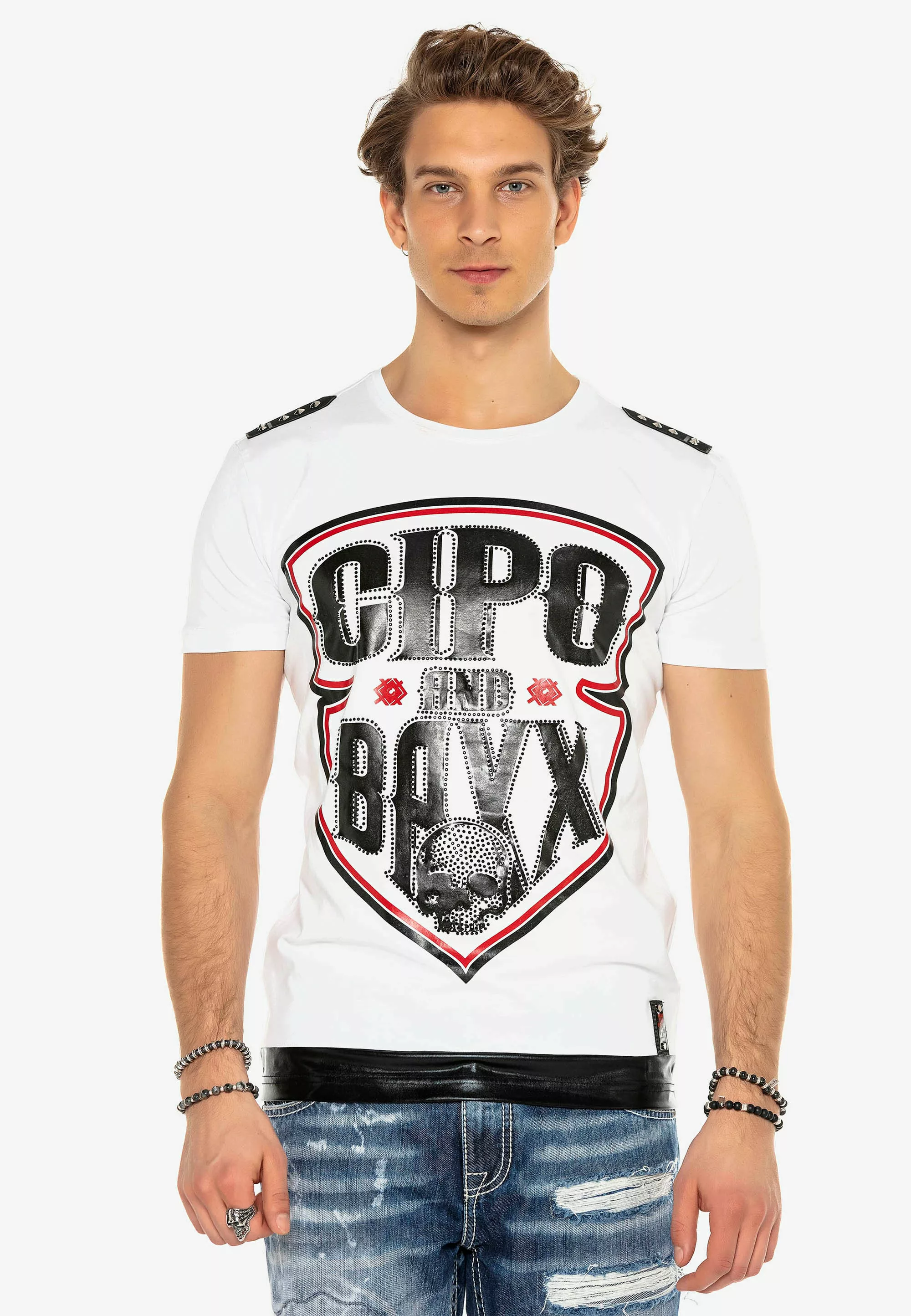 Cipo & Baxx T-Shirt, mit coolem Logomotiv günstig online kaufen