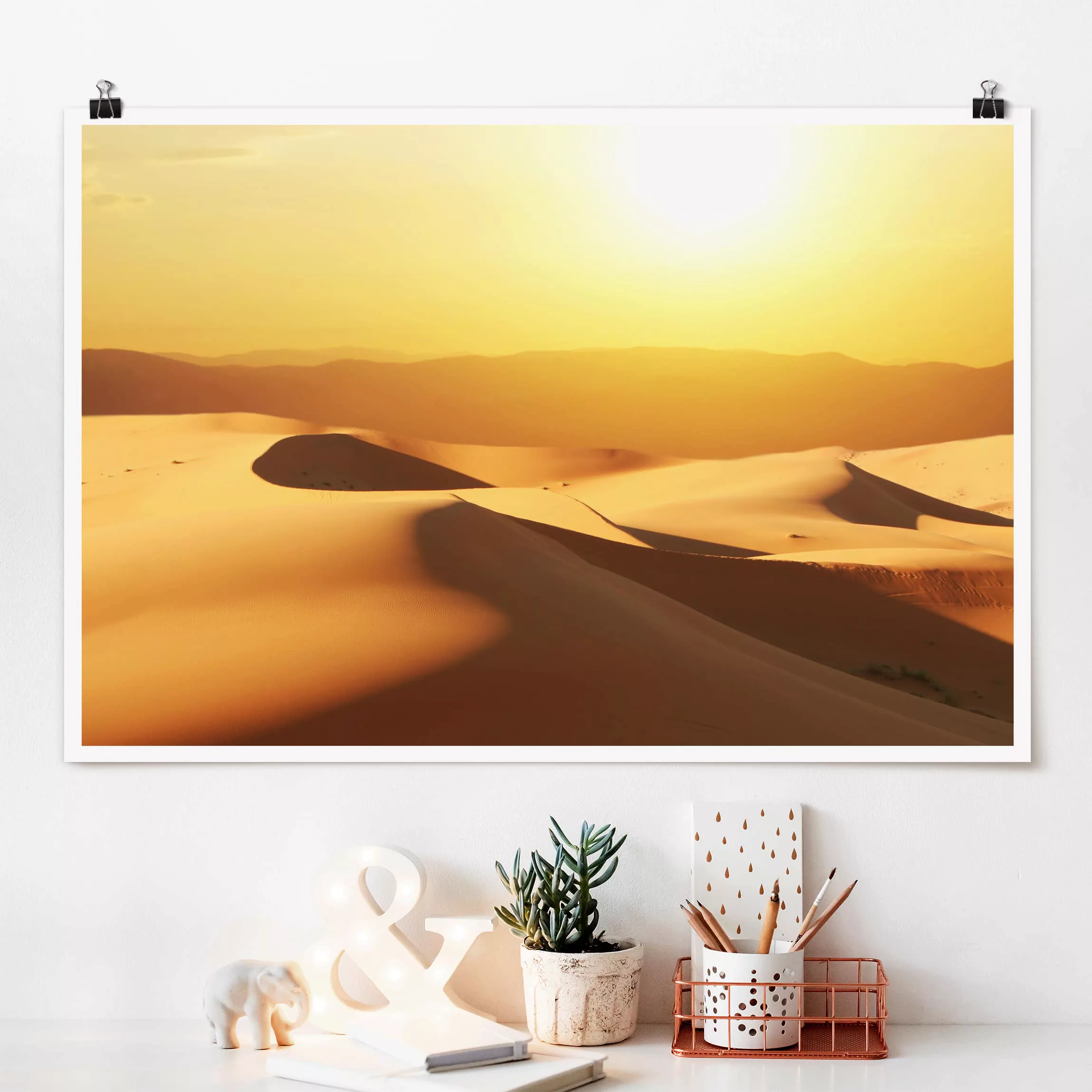 Poster Natur & Landschaft - Querformat Die Wüste Saudi Arabiens günstig online kaufen