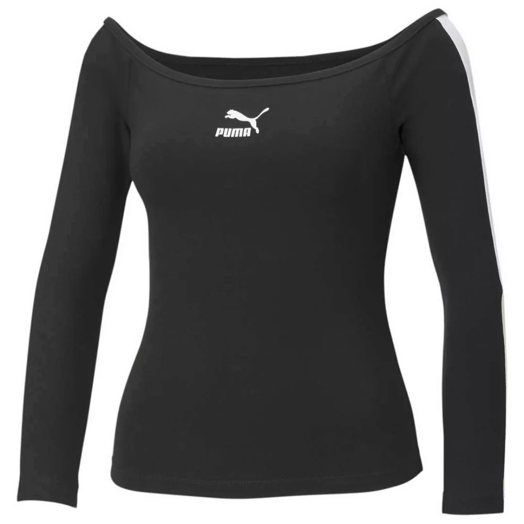 Puma Select Classics Off Shoulder Langarm-t-shirt S Cotton Black günstig online kaufen