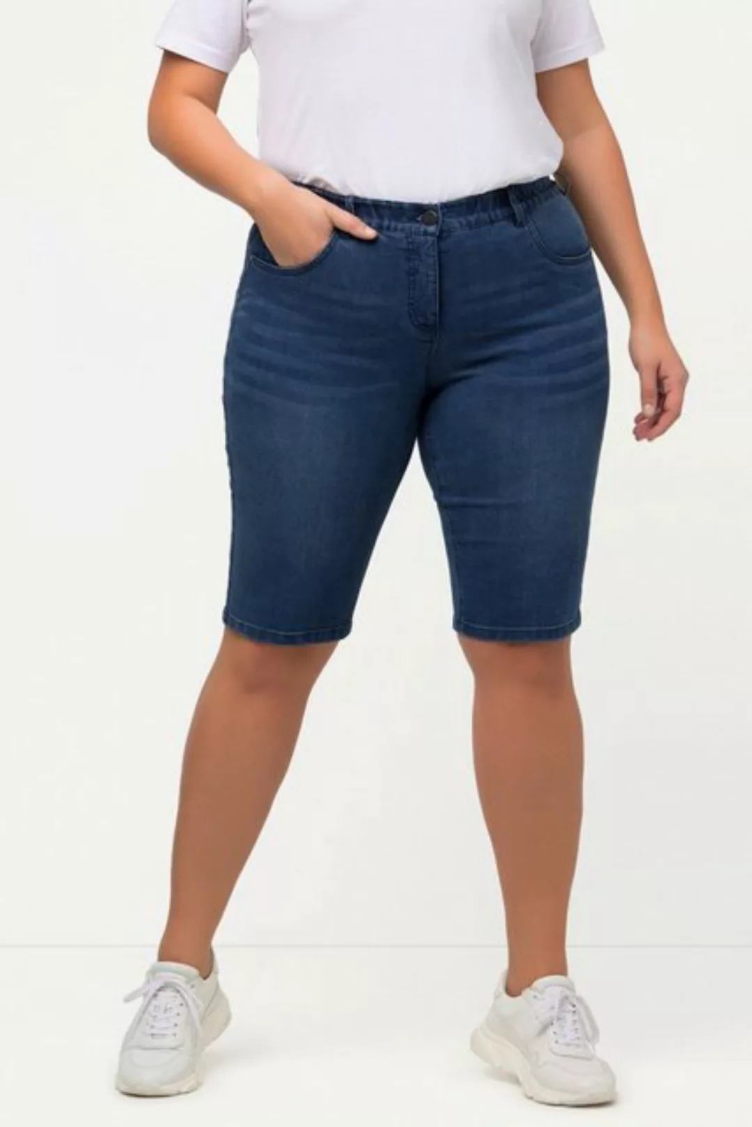 Ulla Popken Bermudas Jeansbermuda Mandy 5-Pocket-Form Komfortbund günstig online kaufen