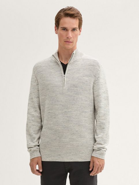 TOM TAILOR Cardigan Troyer Pullover mit Wollanteil günstig online kaufen