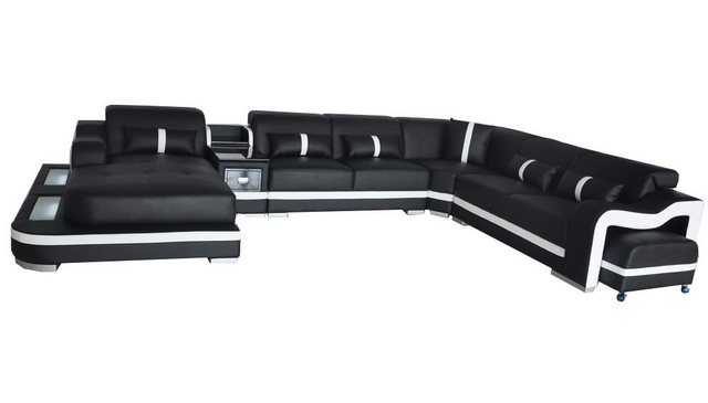 Xlmoebel Sofa Modernes Ecksofa in U-Form aus Leder mit zeitgemäßem Design u günstig online kaufen