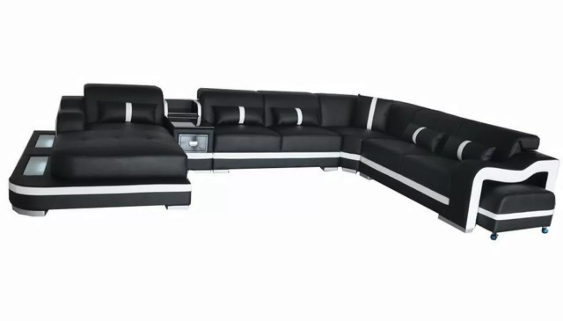 Xlmoebel Sofa Modernes Ecksofa in U-Form aus Leder mit zeitgemäßem Design u günstig online kaufen