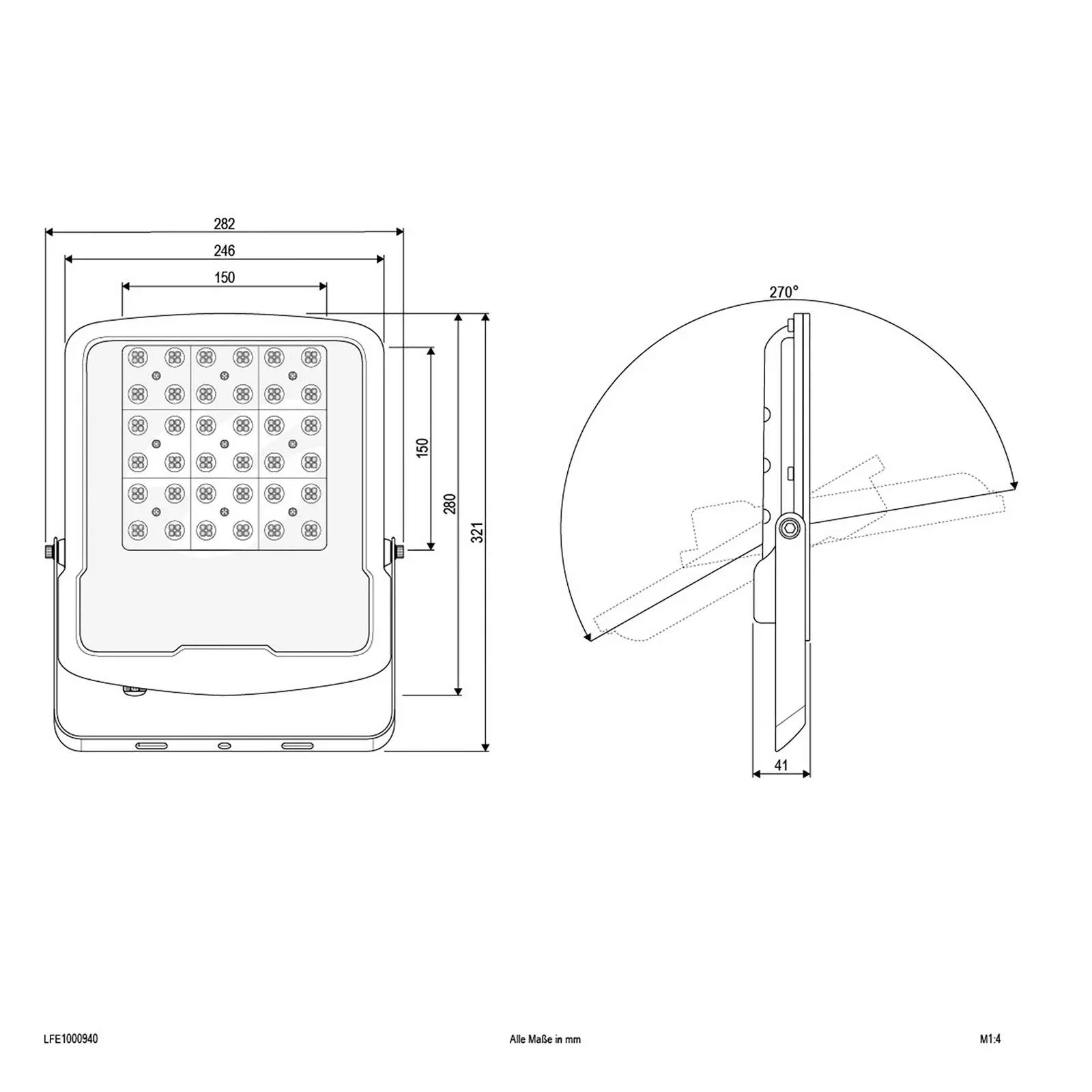 EVN Lichttechnik LED-Fluter 4000K LFE1000940 günstig online kaufen