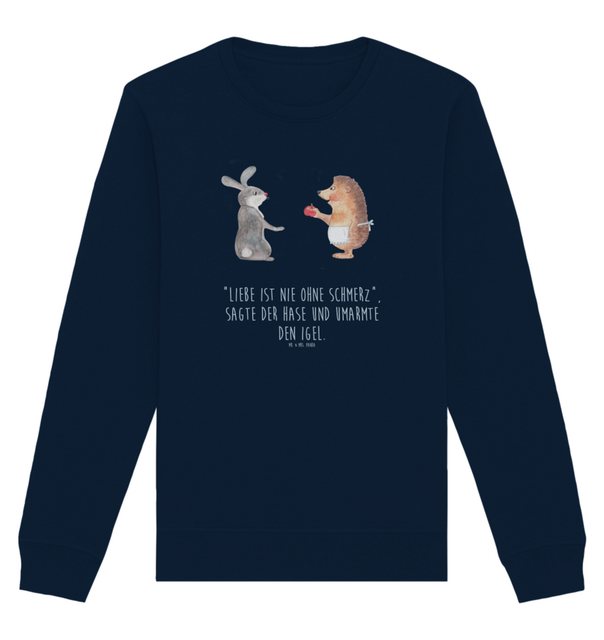 Mr. & Mrs. Panda Longpullover Größe S Hase Igel - French Navy - Geschenk, G günstig online kaufen