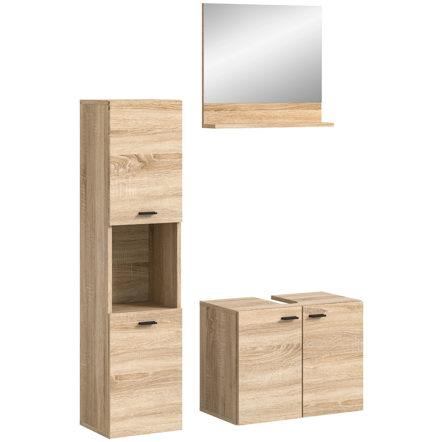 Badkombination  Bostalsee ¦ holzfarben ¦ Maße (cm): B: 102 H: 186 Schränke günstig online kaufen