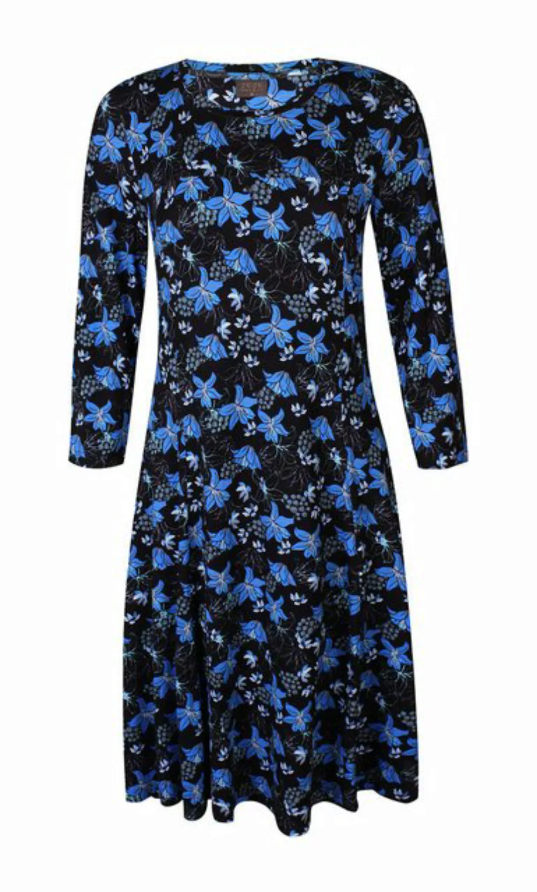 ZE-ZE Nordic Sommerkleid Jersey Kleid mit Blumenprint Lapis blue günstig online kaufen