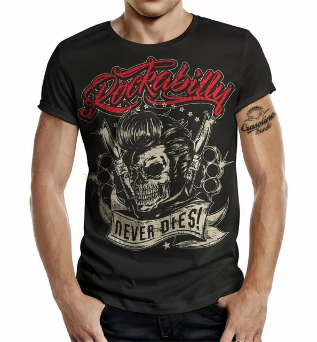 GASOLINE BANDIT® T-Shirt im Rockabilly Design: Big Size Print - Rockabilly günstig online kaufen
