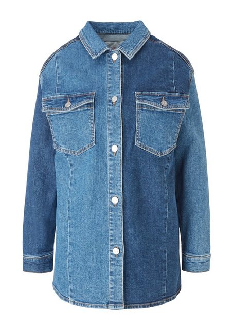 s.Oliver Jeansjacke Overshirt aus Denim Ziernaht günstig online kaufen