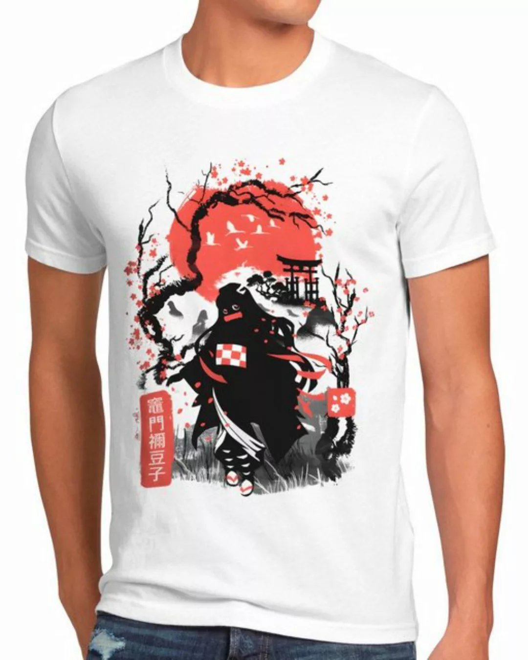 style3 T-Shirt Nezuko Cherry Blossom demon slayer anime japan manga günstig online kaufen