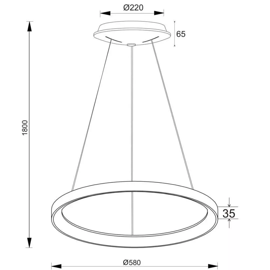 LED Pendelleuchte Merope 600 in Verkehrsweiß 42W 3200lm günstig online kaufen