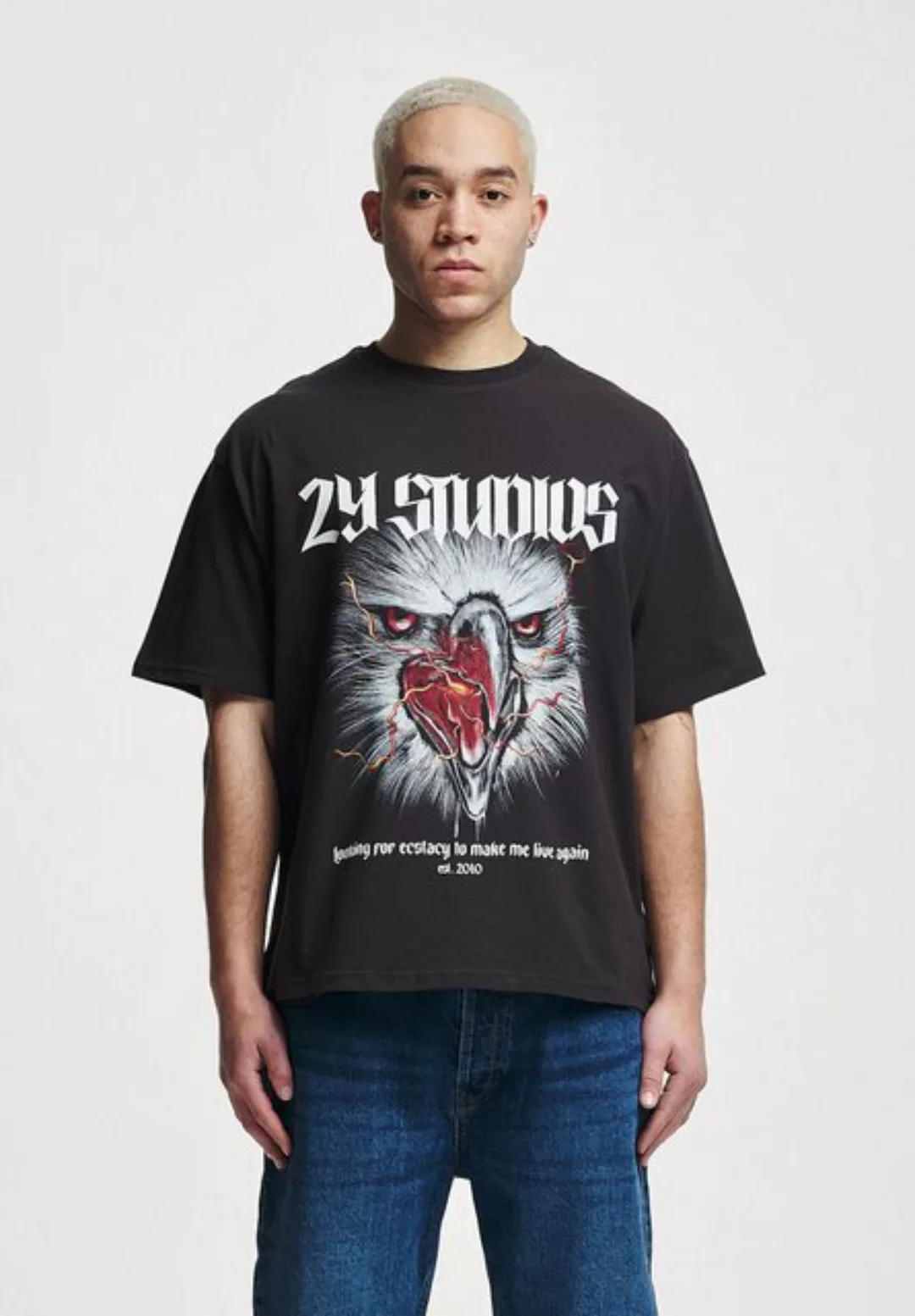 2Y Studios Kurzarmshirt 2Y Studios Herren Eagle Oversize Tee (1-tlg) günstig online kaufen