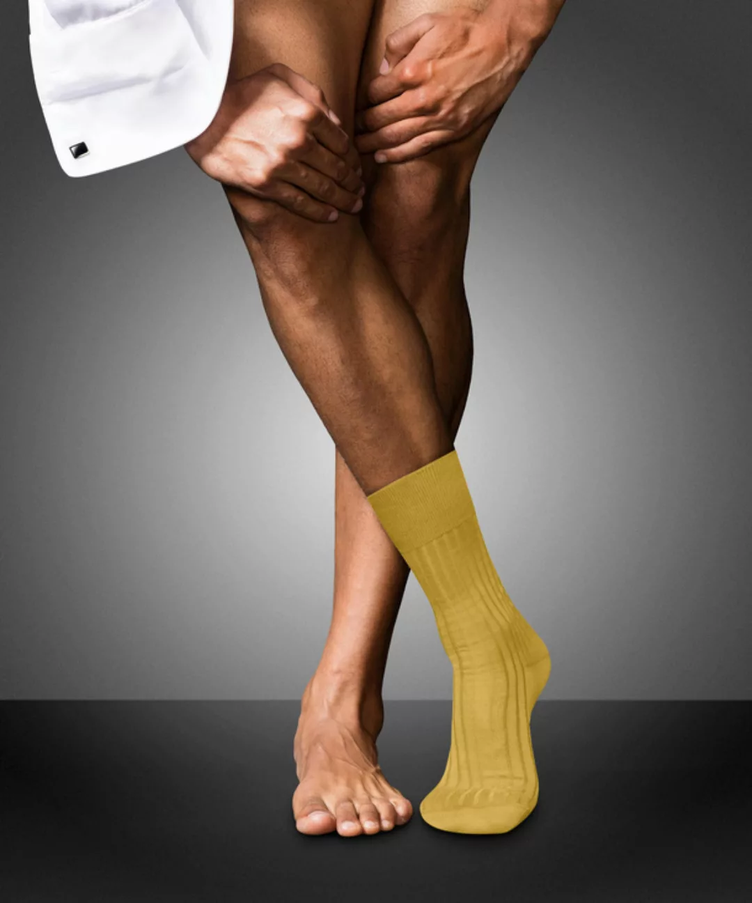 FALKE No. 13 Finest Piuma Cotton Gentlemen Socken, Herren, 41-42, Gelb, Uni günstig online kaufen