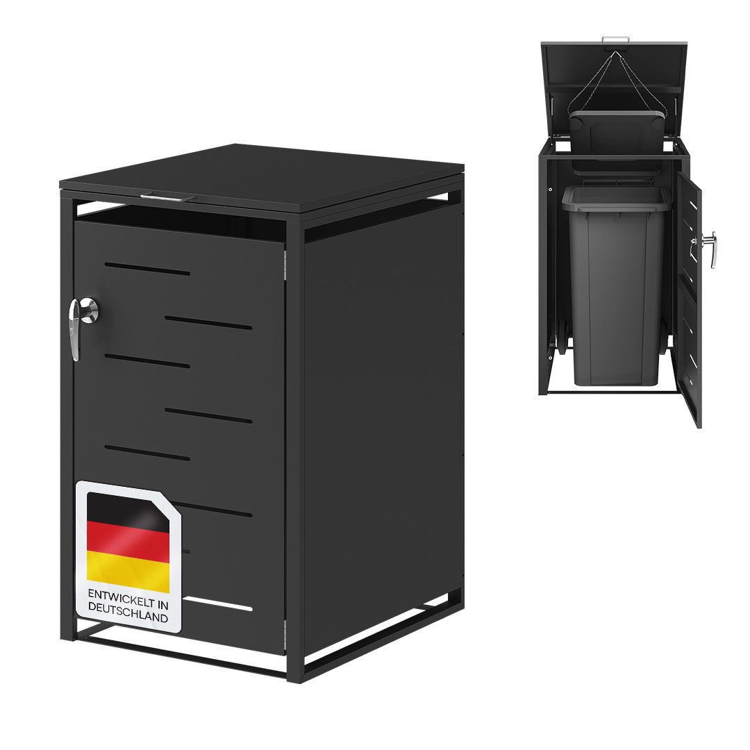STEELSØN Mülltonnenbox Diorus 240L, abschließbar (Graphitschwarz, günstig online kaufen