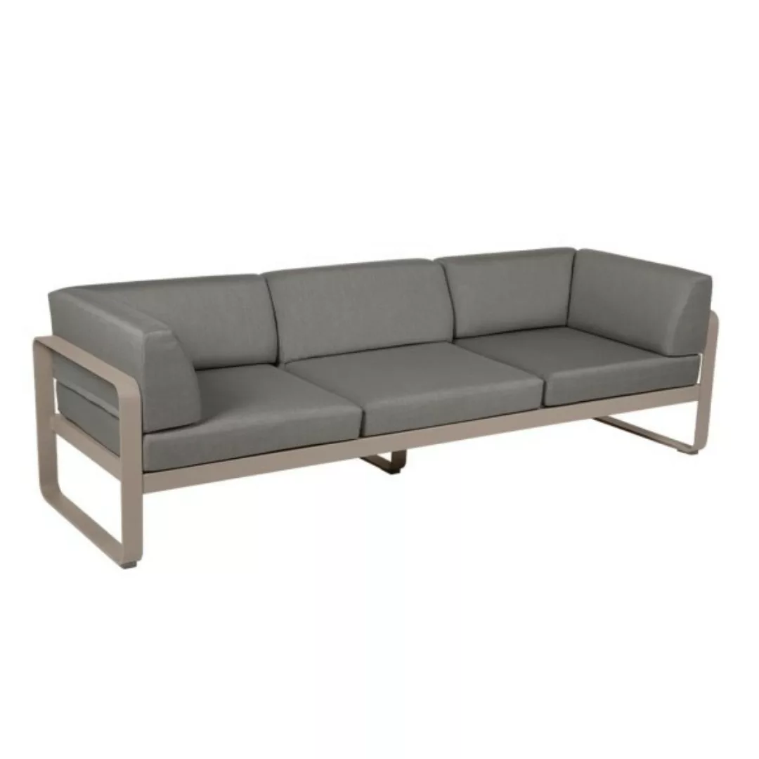 Bellevie 3-Sitzer Club Sofa Outdoor 14 Muskat B8 Taupegrau günstig online kaufen