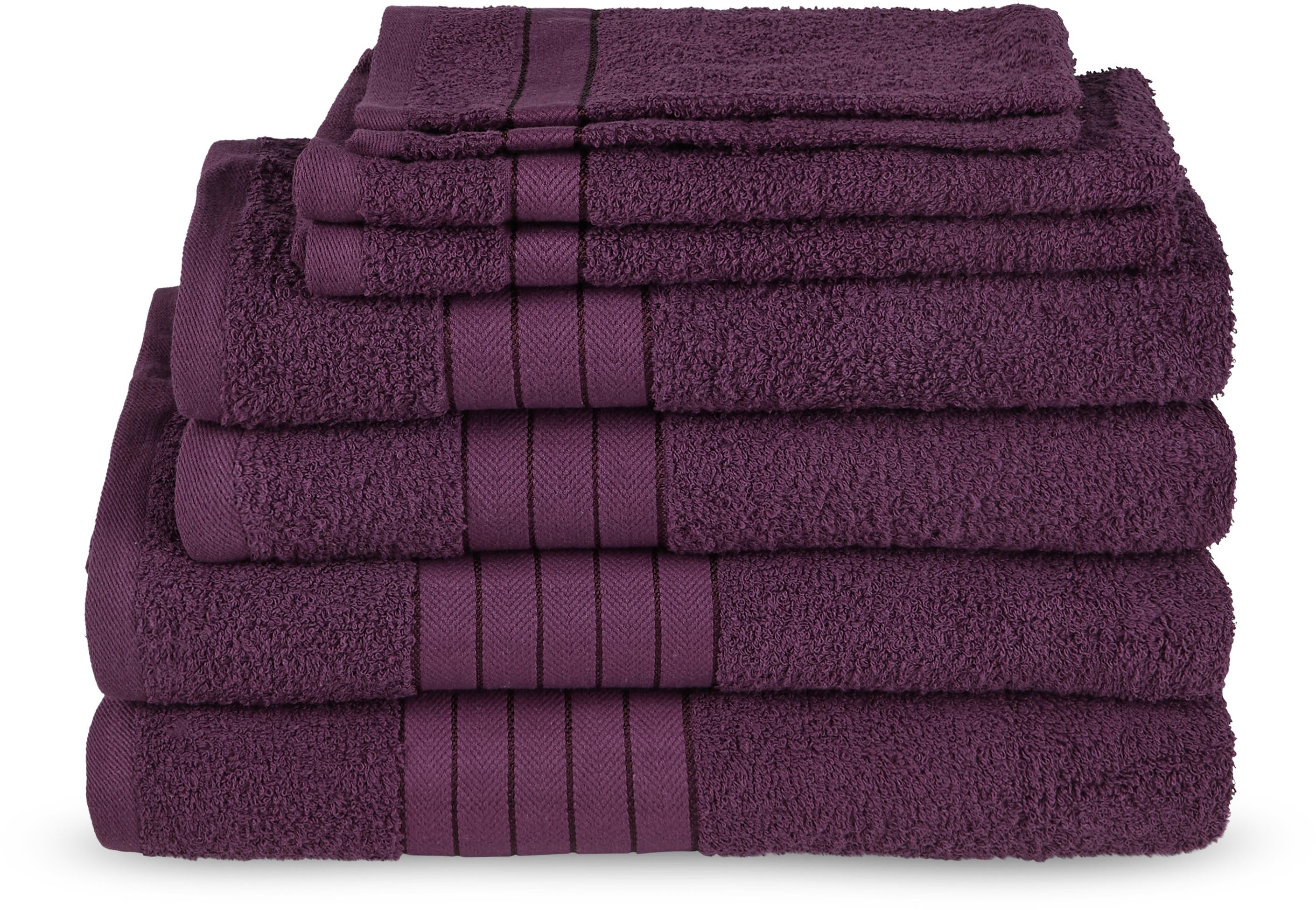 good morning Handtuch Set »Uni«, (Set, 8 St., 2 Stück 70x140 cm-2 Stück 50x günstig online kaufen