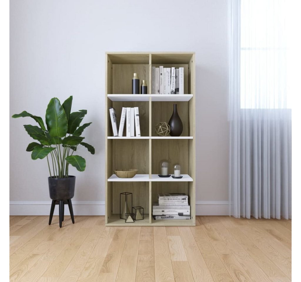 vidaXL Bücherregal Standregal Bücherregal Regalschrank Sideboard Weiß Sonom günstig online kaufen