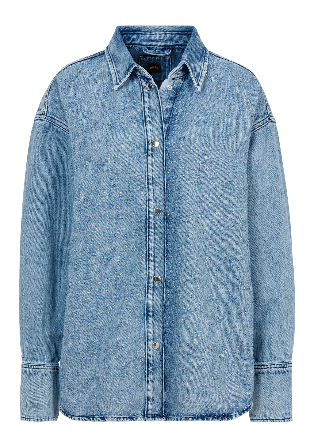 BOSS ORANGE Klassische Bluse C_DENIM SHIRT HF mit Blusenkragen günstig online kaufen